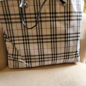 Burberry Blue and white totebag 11in h x 15in w